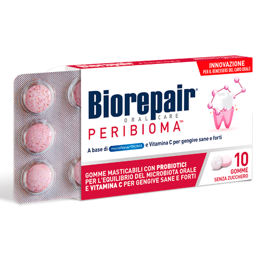 Biorepair Жевательная резинка Peribioma, 10 шт (Biorepair, Ежедневная забота)
Biorepair Жевательная резинка Peribioma, 10 шт (Biorepair, Ежедневная забота)