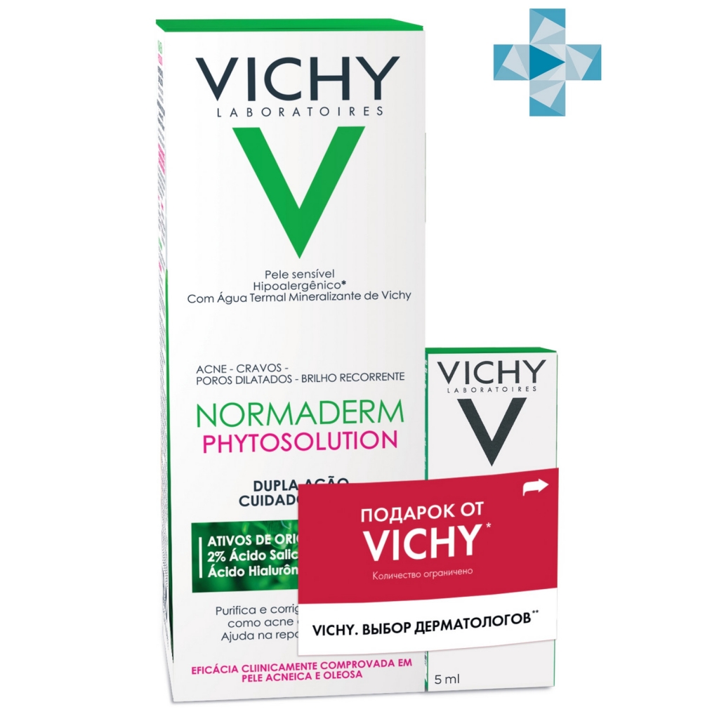 Vichy Набор Phytosolution (корректирующий уход двойного действия 50 мл + сыворотка 5 мл) (Vichy, Normaderm)
Vichy Набор Phytosolution (корректирующий уход двойного действия 50 мл + сыворотка 5 мл) (Vichy, Normaderm)
