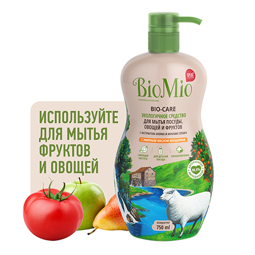 BioMio Средство для мытья посуды, овощей и фруктов с эфирным маслом мандарина, 750 мл (BioMio, Посуда), Посуда
BioMio Средство для мытья посуды, овощей и фруктов с эфирным маслом мандарина, 750 мл (BioMio, Посуда), Посуда