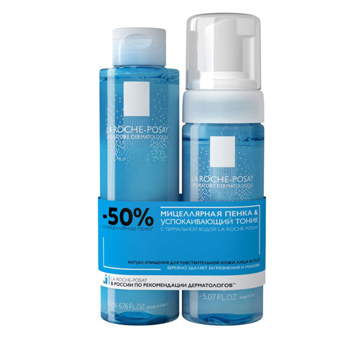 La Roche-Posay Набор для очищения кожи (Мицеллярная очищающая пенка, 150 мл + Тоник успокаивающий увлажняющий, 200 мл) (La Roche-Posay, Physiological Cleansers)
La Roche-Posay Набор для очищения кожи (Мицеллярная очищающая пенка, 150 мл + Тоник успокаивающий увлажняющий, 200 мл) (La Roche-Posay, Physiological Cleansers)