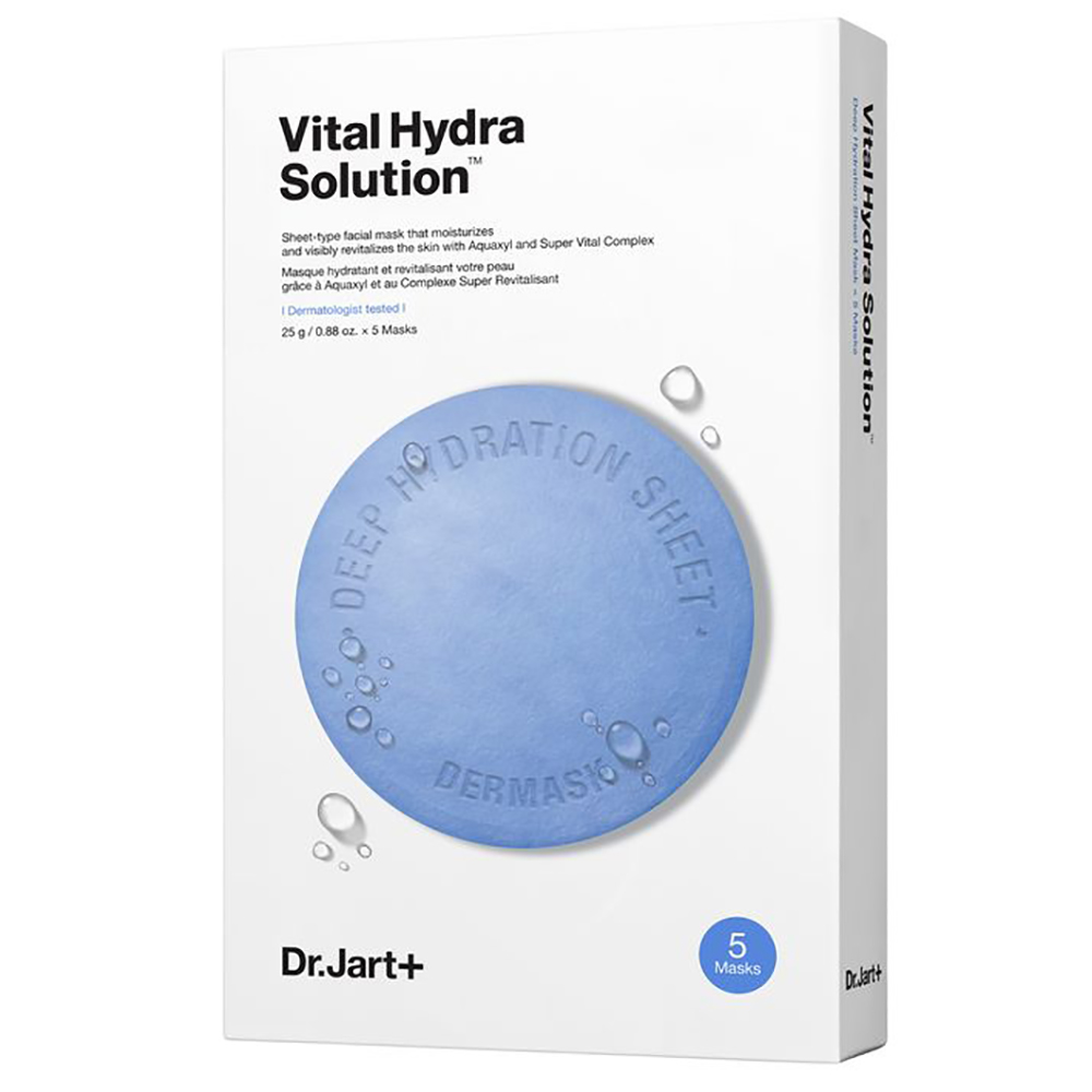 Dr. Jart+ Увлажняющая маска "Капсулы красоты" с гиалуроновой кислотой Hydra Vital Solution, 25 г * 5 шт. (Dr. Jart+, Dermask), Dermask
Dr. Jart+ Увлажняющая маска "Капсулы красоты" с гиалуроновой кислотой Hydra Vital Solution, 25 г * 5 шт. (Dr. Jart+, Dermask), Dermask