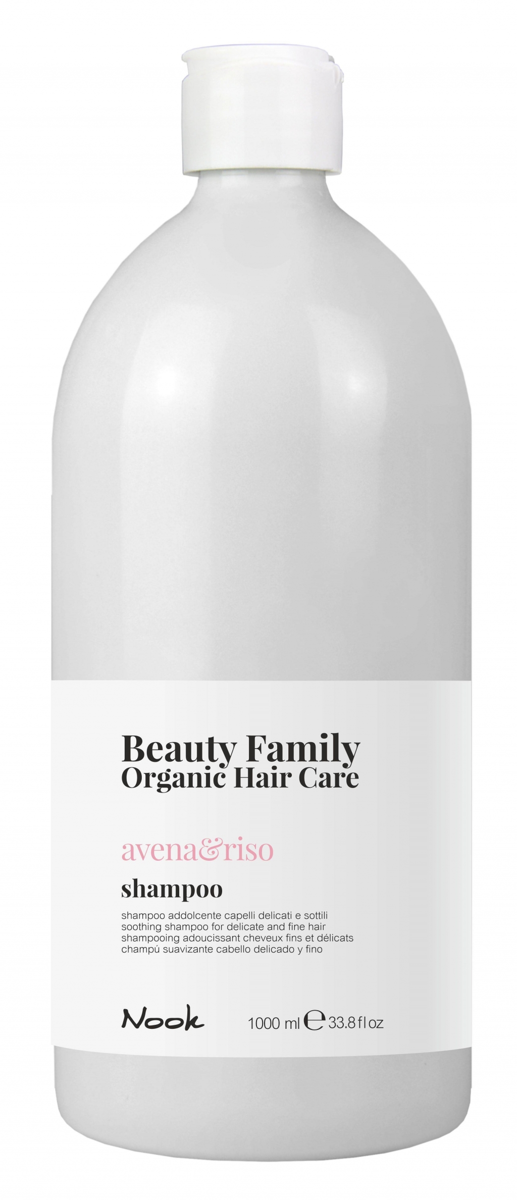 Nook Успокаивающий шампунь для тонких и ломких волос Shampoo Avena&Riso, 1000 мл (Nook, Beauty Family)
Nook Успокаивающий шампунь для тонких и ломких волос Shampoo Avena&Riso, 1000 мл (Nook, Beauty Family)