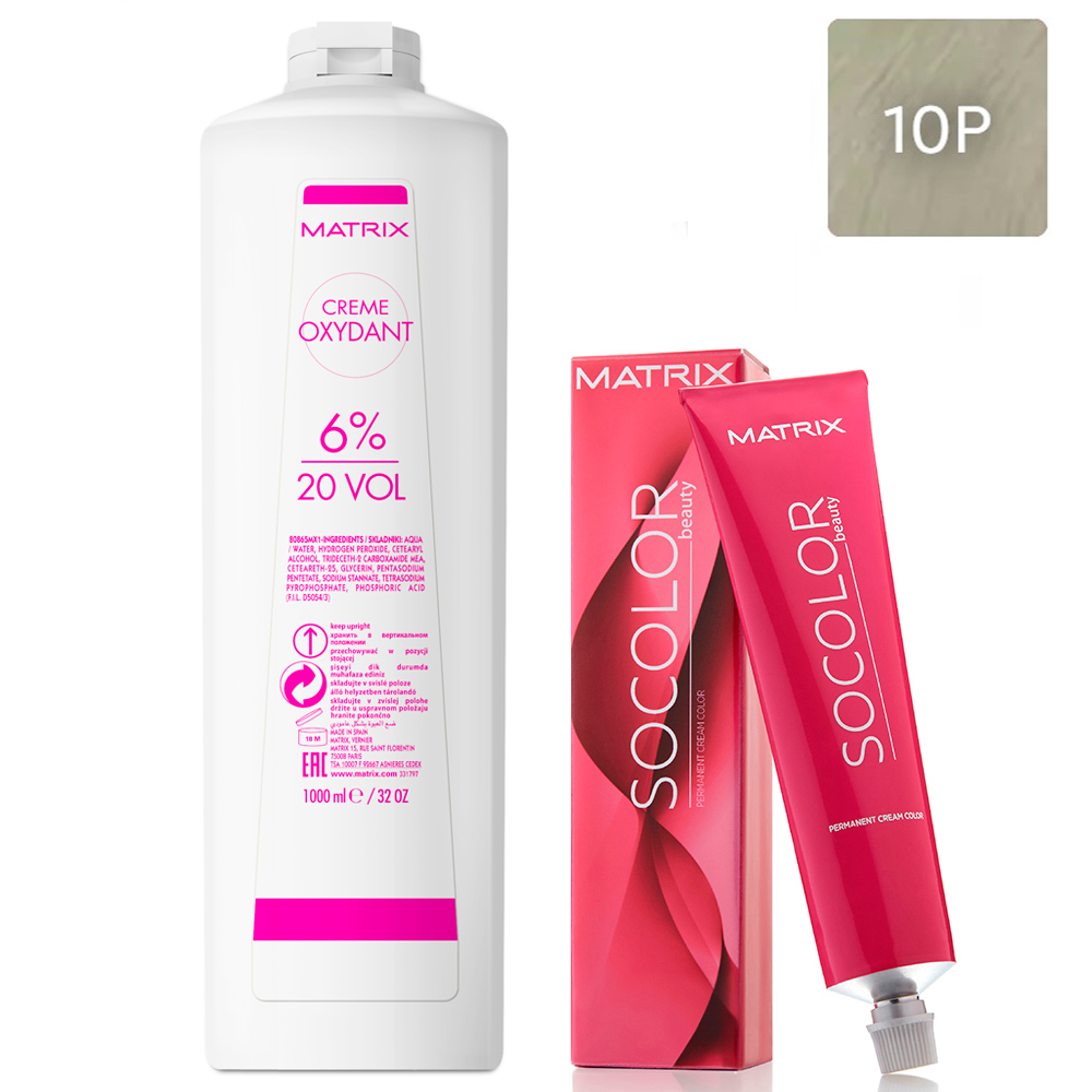 Matrix Набор Перманентный краситель Socolor beauty 10P, 90 мл + Оксидант 6%, 1000 мл (Matrix, Окрашивание)
Matrix Набор Перманентный краситель Socolor beauty 10P, 90 мл + Оксидант 6%, 1000 мл (Matrix, Окрашивание)