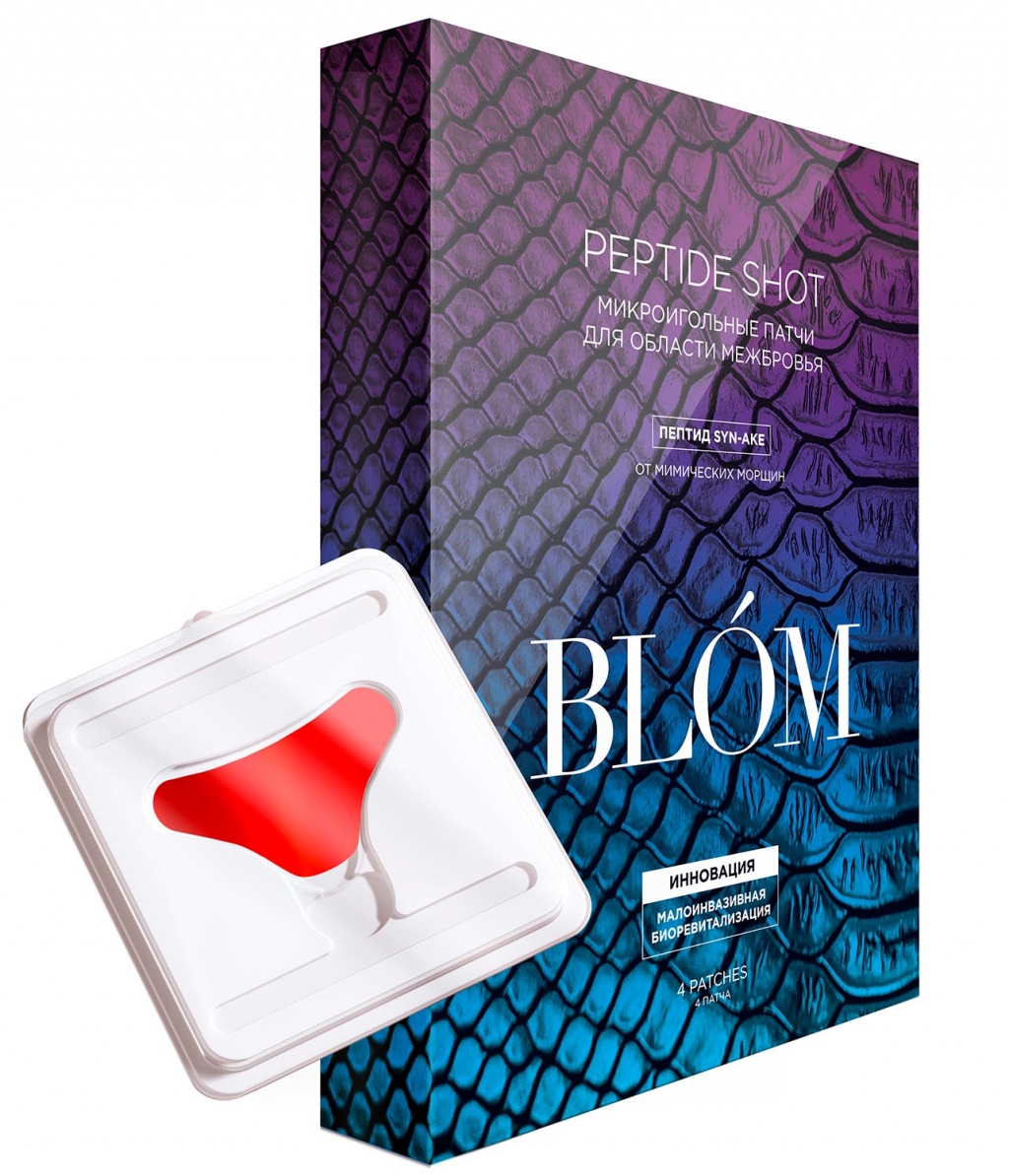 Blom Патчи микроигольные для межбровной области Peptide Shot, 4 патча (Blom, Peptide Shot)
Blom Патчи микроигольные для межбровной области Peptide Shot, 4 патча (Blom, Peptide Shot)