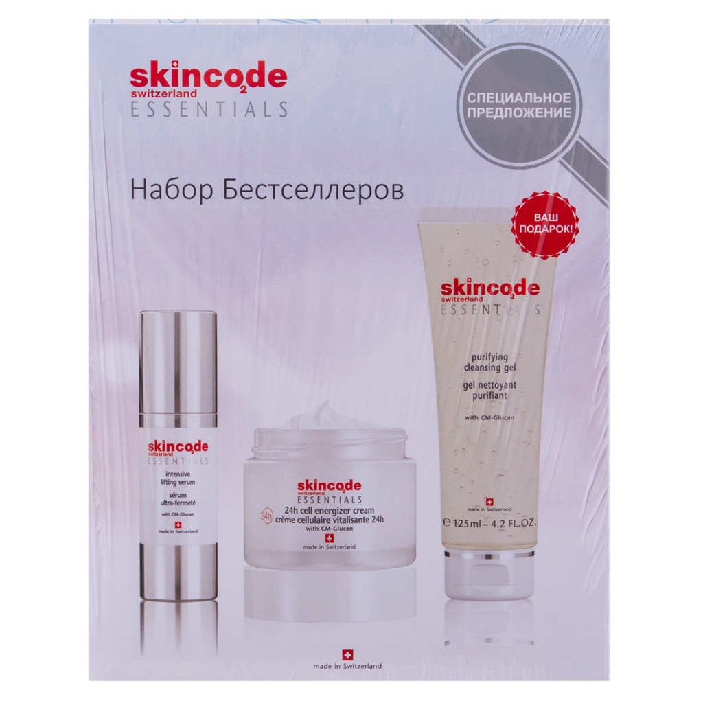 Skincode Подарочный набор "Бестселлеры" (сыворотка 30 мл + крем 50 мл + гель 125 мл) (Skincode, Essentials)
Skincode Подарочный набор "Бестселлеры" (сыворотка 30 мл + крем 50 мл + гель 125 мл) (Skincode, Essentials)