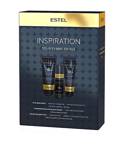 Estel Professional Компаньоны аромата Estel Inspiration (Вуаль 100 мл + гель для душа 200 мл + молочко 150 мл) (Estel Professional, Inspiration)
Estel Professional Компаньоны аромата Estel Inspiration (Вуаль 100 мл + гель для душа 200 мл + молочко 150 мл) (Estel Professional, Inspiration)