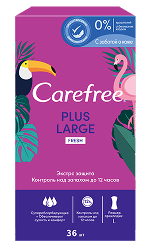 Carefree Ежедневные прокладки с ароматом свежести Plus Large Fresh, 36 шт (Carefree, Ежедневные)
Carefree Ежедневные прокладки с ароматом свежести Plus Large Fresh, 36 шт (Carefree, Ежедневные)