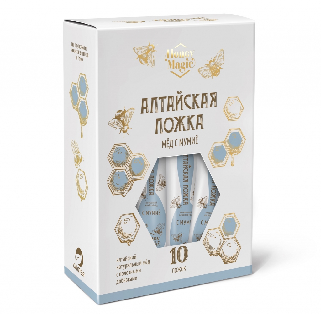 Honey Magic Набор медовых десертов "Алтайская ложка. Мед с мумие", 10 ложек х 5 г (Honey Magic, )
Honey Magic Набор медовых десертов "Алтайская ложка. Мед с мумие", 10 ложек х 5 г (Honey Magic, )