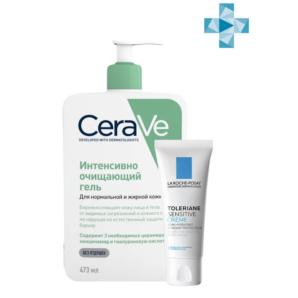 CeraVe Набор: Очищающий гель CeraVe для нормальной и жирной кожи, 473 мл + Toleriane Sensitive Легкий крем для нормальной и комбинированной кожи, 40 мл (CeraVe, Очищение кожи)
CeraVe Набор: Очищающий гель CeraVe для нормальной и жирной кожи, 473 мл + Toleriane Sensitive Легкий крем для нормальной и комбинированной кожи, 40 мл (CeraVe, Очищение кожи)