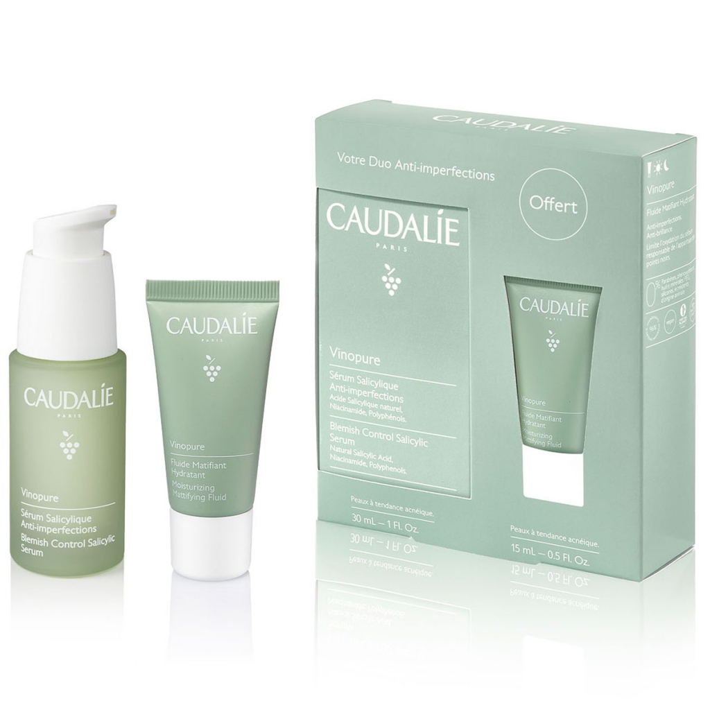 Caudalie Набор-дуэт (сыворотка для сужения пор 30 мл + матирующий увлажняющий флюид 15 мл) (Caudalie, Vinopure)
Caudalie Набор-дуэт (сыворотка для сужения пор 30 мл + матирующий увлажняющий флюид 15 мл) (Caudalie, Vinopure)