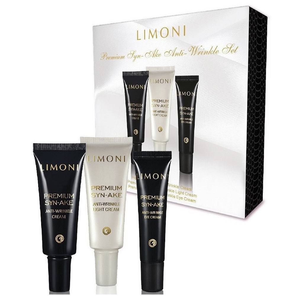 Limoni Стартовый антивозрастный набор Premium Syn-Ake Anti-Wrinkle Care Set (крем для лица 2х25 мл + крем для век 15 мл) (Limoni, Наборы)
Limoni Стартовый антивозрастный набор Premium Syn-Ake Anti-Wrinkle Care Set (крем для лица 2х25 мл + крем для век 15 мл) (Limoni, Наборы)