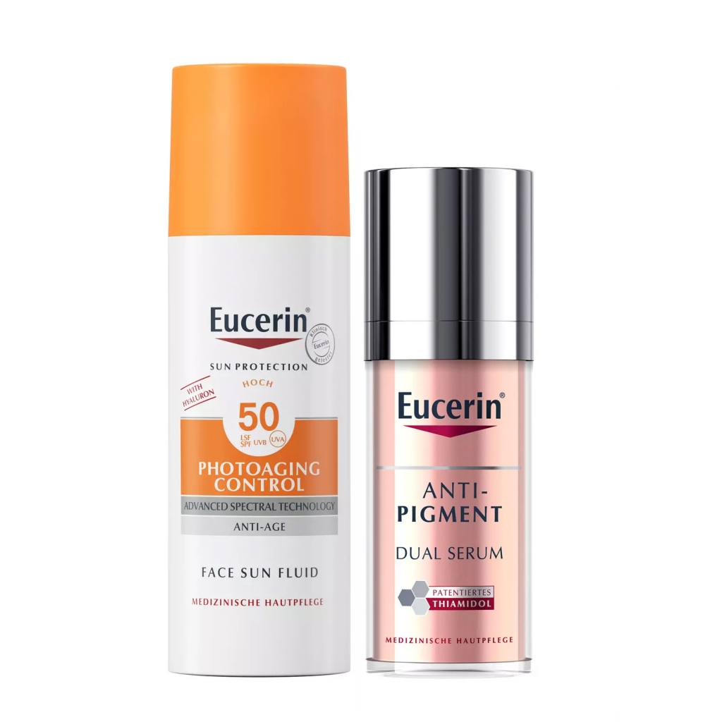Eucerin Набор "Против пигментации" (сыворотка 30 мл + солнцезащитный флюид SPF 50+, 50 мл) (Eucerin, SUN Protection)
Eucerin Набор "Против пигментации" (сыворотка 30 мл + солнцезащитный флюид SPF 50+, 50 мл) (Eucerin, SUN Protection)