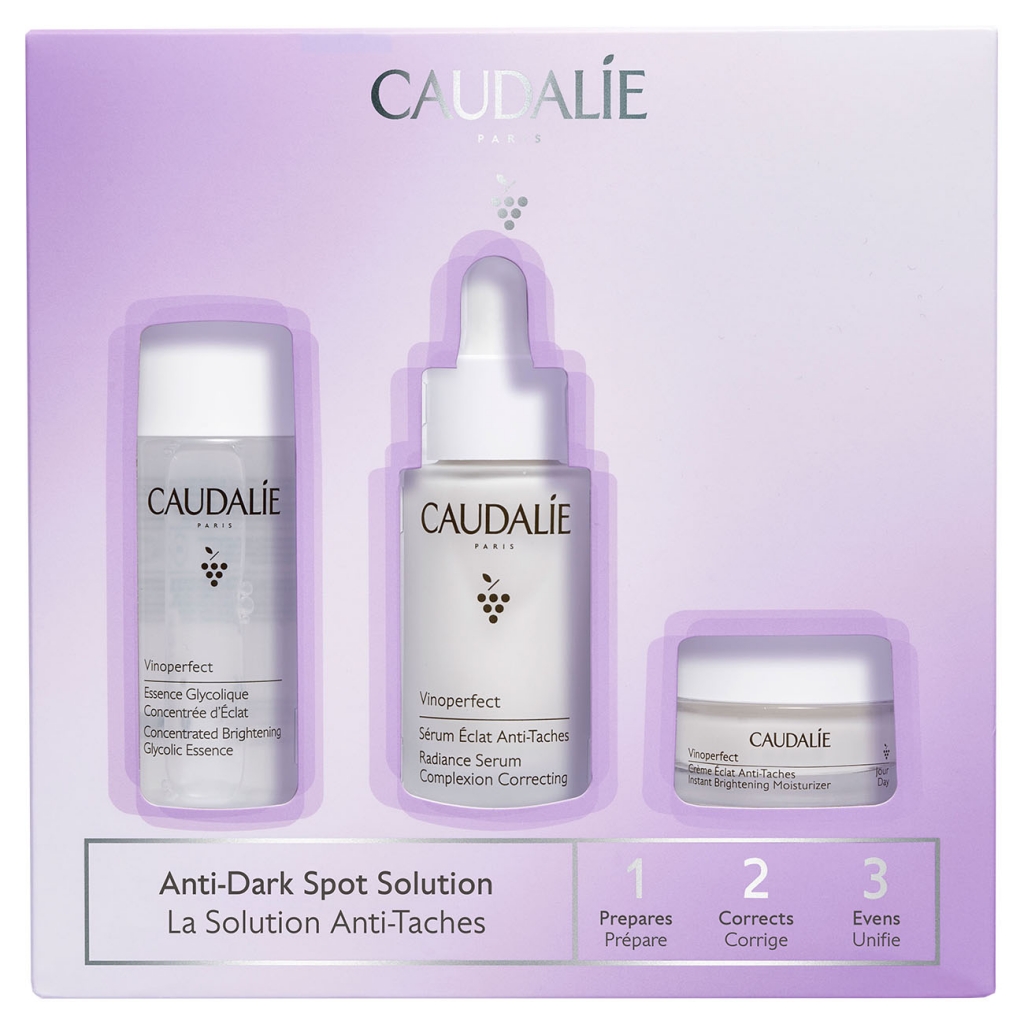 Caudalie Набор Vinoperfect 1,2,3 (сыворотка для сияния 30 мл + концентрированная эссенция 50 мл + дневной крем 15 мл) (Caudalie, Vinoperfect)
Caudalie Набор Vinoperfect 1,2,3 (сыворотка для сияния 30 мл + концентрированная эссенция 50 мл + дневной крем 15 мл) (Caudalie, Vinoperfect)