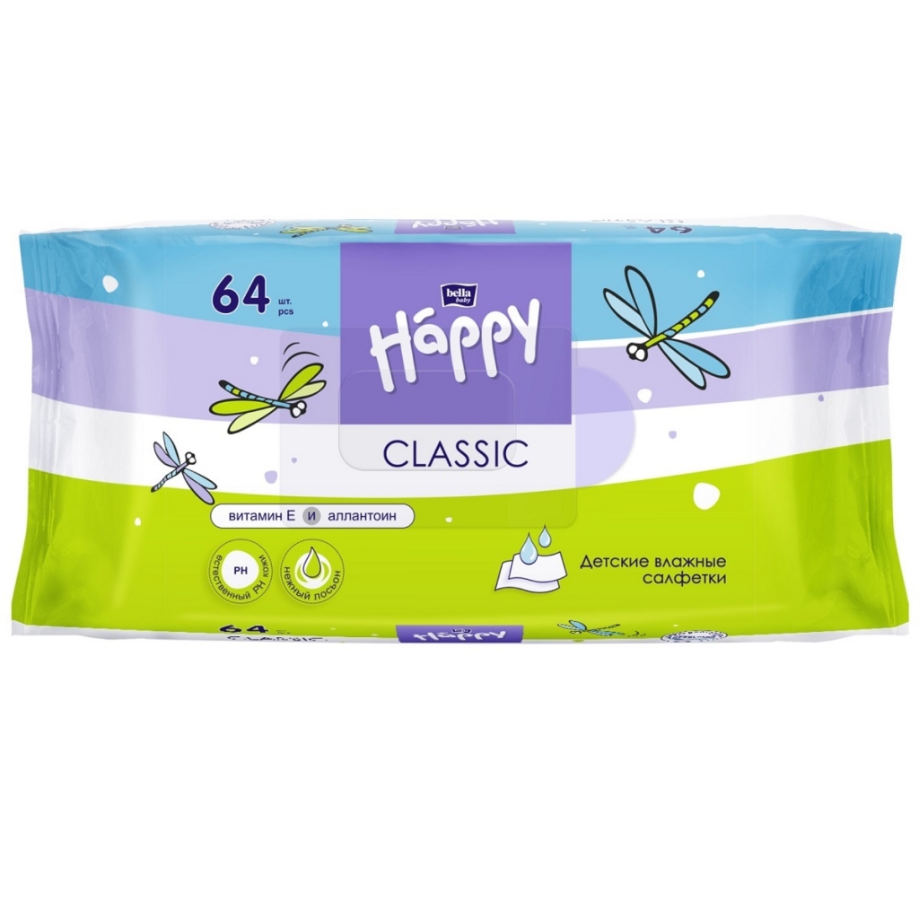Bella Влажные детские салфетки Classic с витамином Е и аллантоином, 64 шт (Bella, Baby Happy), Baby Happy
Bella Влажные детские салфетки Classic с витамином Е и аллантоином, 64 шт (Bella, Baby Happy), Baby Happy