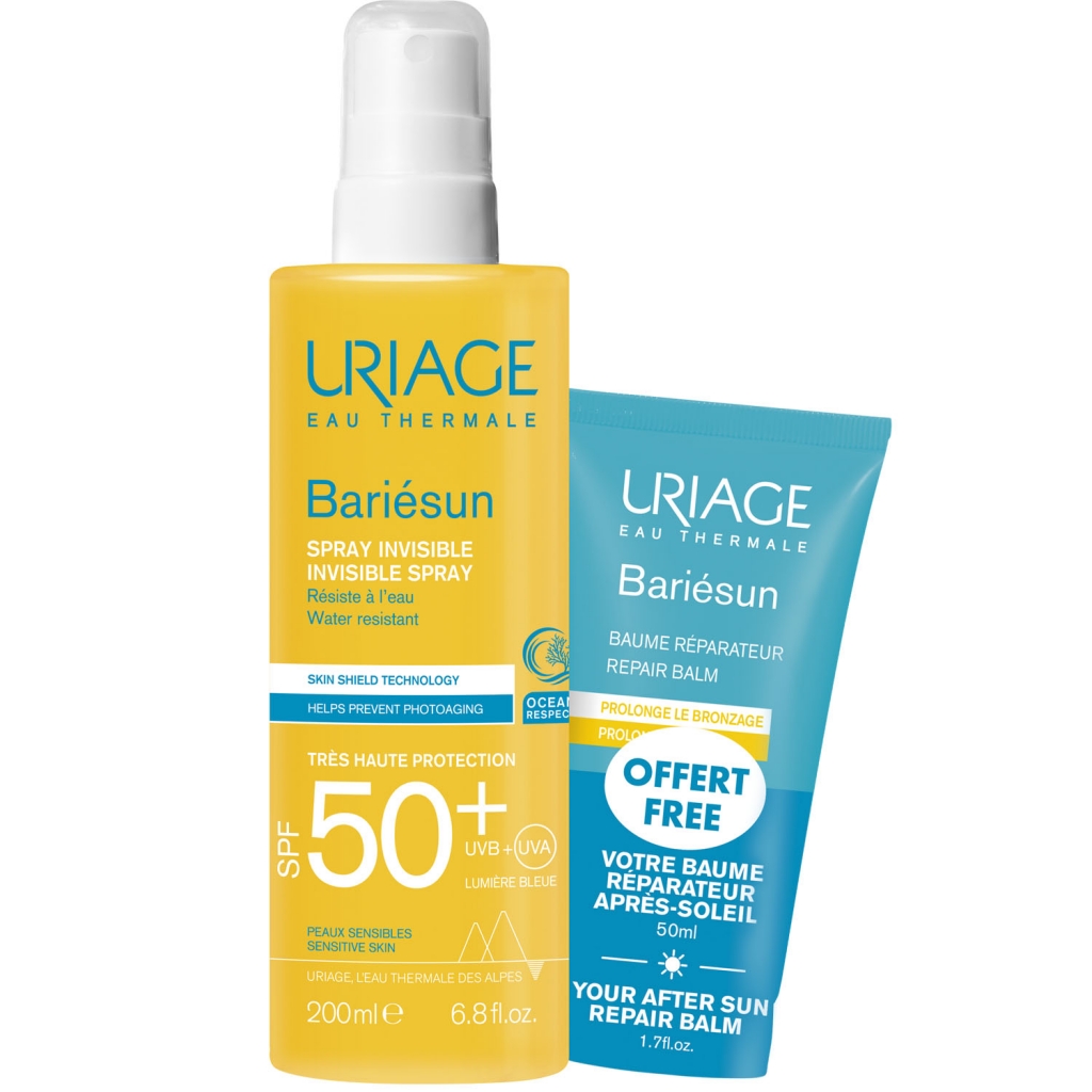 Uriage Набор (невидимый спрей SPF50+, 200 мл + восстанавливающий бальзам после солнца 50 мл) (Uriage, Bariesun)
Uriage Набор (невидимый спрей SPF50+, 200 мл + восстанавливающий бальзам после солнца 50 мл) (Uriage, Bariesun)