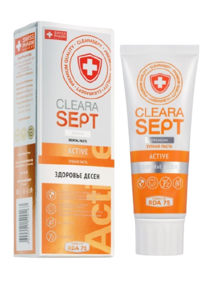 Clearasept Зубная паста Active «Здоровье десен», 75 мл (Clearasept, Дентальная косметика)
Clearasept Зубная паста Active «Здоровье десен», 75 мл (Clearasept, Дентальная косметика)