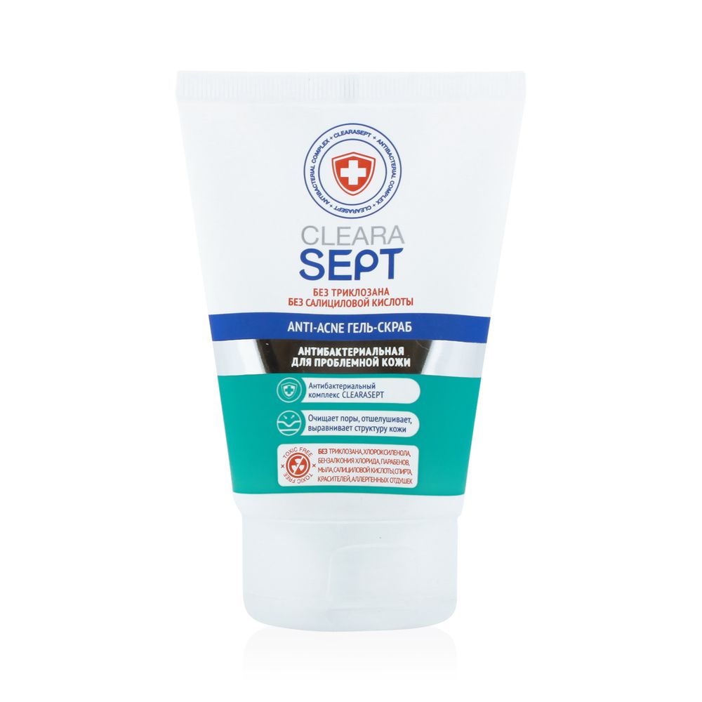 Clearasept Антибактериальный гель-скраб Anti-acne для проблемной кожи, 100 мл (Clearasept, Для лица)
Clearasept Антибактериальный гель-скраб Anti-acne для проблемной кожи, 100 мл (Clearasept, Для лица)