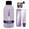 Набор &quot;Перманентная крем-краска для волос Ollin Performance оттенок 8/21 светло-русый фиолетово-пепельный 60 мл + Окисляющая эмульсия Oxy 1,5% 90 мл&quot;