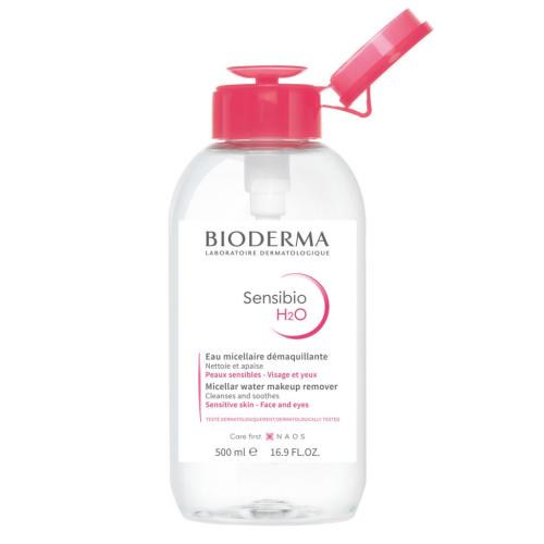 Биодерма Мицеллярная вода для чувствительной кожи с помпой, 500 мл (Bioderma, Sensibio), фото-4