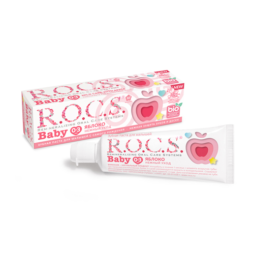 Рокс Зубная паста Нежный уход, яблоко, 45 г (R.O.C.S, Baby 0-3 года)