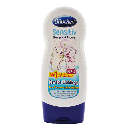 Бюбхен Шампунь для мытья волос и тела для детей с чувствительной кожей Ласковый и нежный, 230 мл (Bubchen, Для волос)