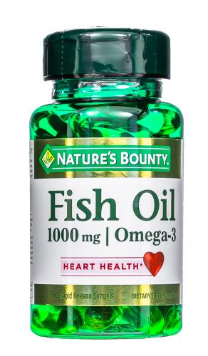 Нэйчес Баунти Рыбий жир Омега-3 1000 мг, 50 капсул (Nature's Bounty, Омега-3)