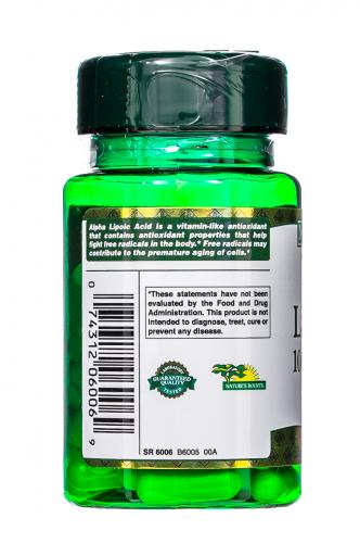 Нэйчес Баунти Альфа-липоевая кислота 100 мг, 60 капсул (Nature's Bounty, Специальные продукты), фото-8
