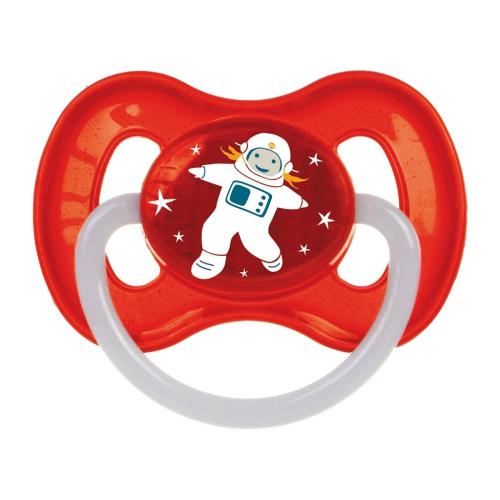 Канпол Пустышка круглая латексная, от 0 до 6 месяцев, красный, 1 шт. (Canpol, Space)