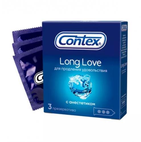 Контекс Презервативы Long Love с анестетиком, №3 (Contex, Презервативы)