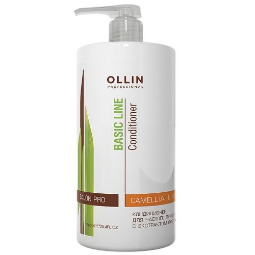 Оллин Кондиционер для частого применения с экстрактом листьев камелии, 750 мл (Ollin Professional, Уход за волосами, Basic Line), фото-2