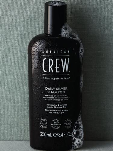 Американ Крю Ежедневный шампунь для седых волос Daily Silver Shampoo, 250мл (American Crew, Hair&Body), фото-3