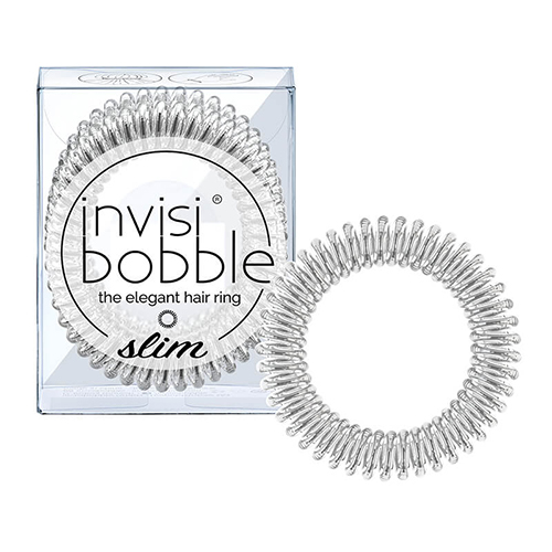 Инвизибабл Резинка-браслет для волос Chrome Sweet Chrome мерцающий серебряный (Invisibobble, Slim)