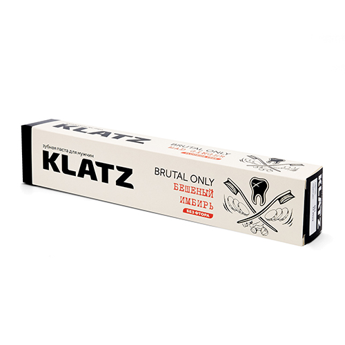 Клатц Зубная паста для мужчин Бешеный имбирь без фтора, 75 мл (Klatz, Brutal Only), фото-2