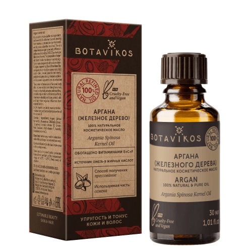 Ботавикос Косметическое натуральное масло 100% Аргана (железное дерево), 30 мл (Botavikos, Жирные масла)