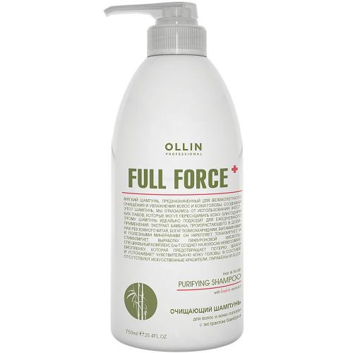 Оллин Очищающий шампунь для волос и кожи головы с экстрактом бамбука, 750 мл (Ollin Professional, Уход за волосами, Full Force)