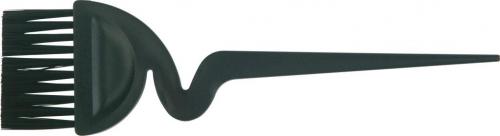 Деваль Про Кисть для окрашивания, черная с черной прямой щетиной, с ручкой «зиг-заг», широкая, 55 мм (Dewal Pro, Кисти парикмахерские)