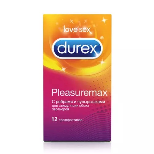 Дюрекс Презервативы Pleasuremax, 12 шт (Durex, Презервативы)