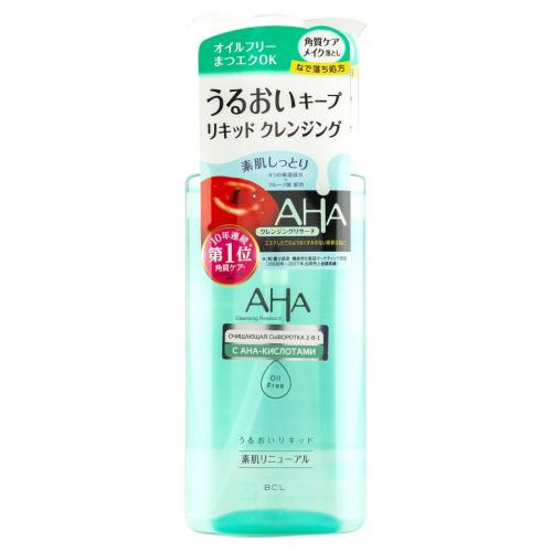 Аха AHA Очищающая сыворотка для снятия макияжа 2-в-1 с фруктовыми кислотами для норм.и комб. кожи 200мл (Aha, Basic)