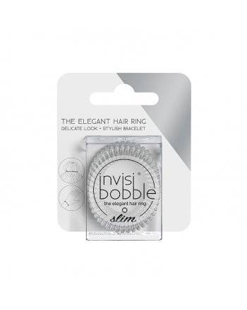 Инвизибабл Резинка-браслет для волос Crystal Clear, с подвесом, 3 шт (Invisibobble, Slim)