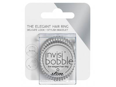 Инвизибабл Резинка-браслет для волос Chrome Sweet Chrome, с подвесом, 3 шт (Invisibobble, Slim)