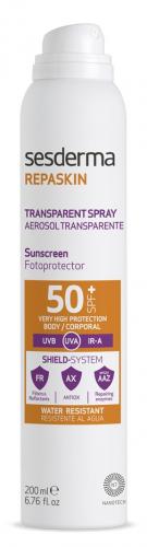 Сесдерма Солнцезащитный прозрачный спрей для тела SPF 50, 200 мл (Sesderma, Repaskin)