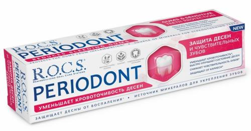 Рокс Зубная паста для защиты десен и чувствительных зубов Periodont, 94 г (R.O.C.S, Зубные пасты Adults), фото-2