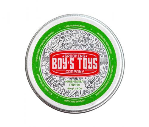 Бойс Тойс Глина для укладки волос средней фиксации с низким уровнем блеска Invisible Forming Matte Clay, 40 г (Boys Toys, Стайлинг), фото-3