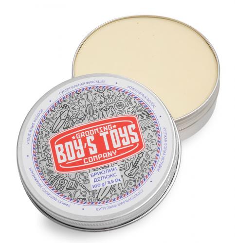 Бойс Тойс Бриолин для укладки волос сверх сильной фиксации со средним уровнем блеска Deluxe Oil Based Clay, 100 г (Boys Toys, Стайлинг), фото-2