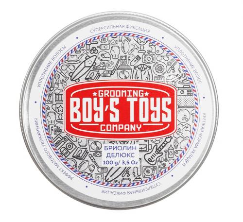Бойс Тойс Бриолин для укладки волос сверх сильной фиксации со средним уровнем блеска Deluxe Oil Based Clay, 100 г (Boys Toys, Стайлинг), фото-3