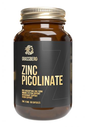 Грасберг Биологически активная добавка к пище Zinc Picolinate 15 мг, 60 капсул (Grassberg, )