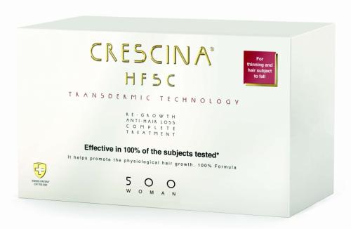 Кресцина 500 Комплекс Transdermic для женщин: лосьон для возобновления роста волос №20 + лосьон против выпадения волос №20 (Crescina, Transdermic)