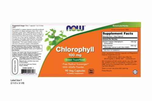 Нау Фудс Хлорофилл 100 мг, 90 капсул (Now Foods, Растительные продукты), фото-2