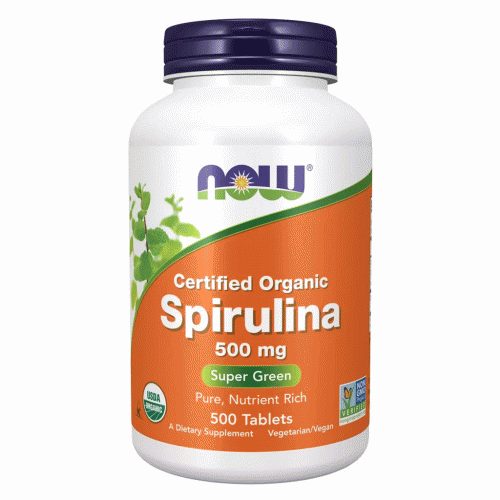 Нау Фудс Спирулина натуральная 500 мг, 500 таблеток (Now Foods, Растительные продукты)