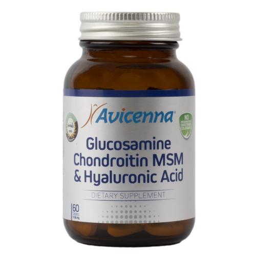 Авиценна Комплекс &quot;Глюкозамин хондроитин MSM + гиалуроновая кислота&quot;, 60 таблеток (Avicenna, Витамины и минералы)